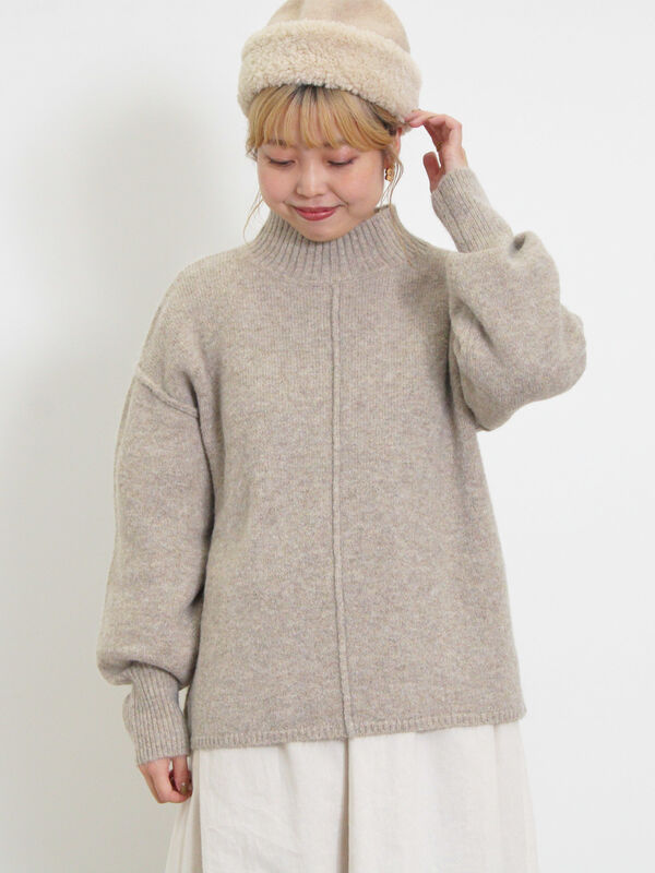 もちもちスタンドネックニット（トップス/ニット・セーター）【セール