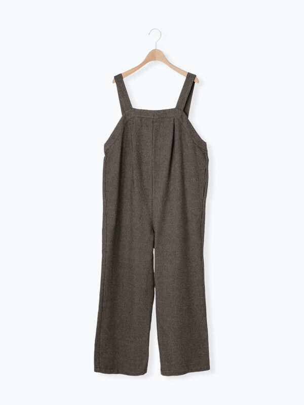 ウール混タックサロペット（ワンピース/サロペット）【セール