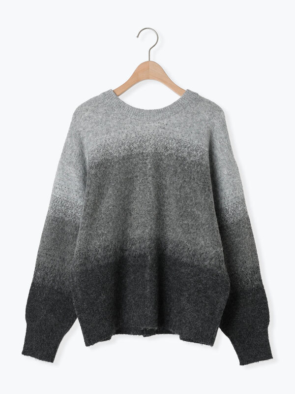 前後着フェザーグラデーションニット（トップス/カーディガン