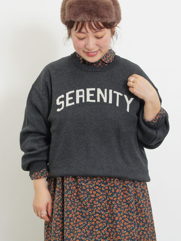 ロゴジャカードニット（トップス/ニット・セーター）【セール