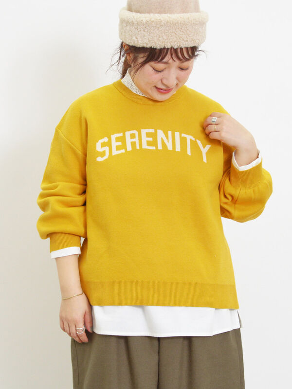 ロゴジャカードニット（トップス/ニット・セーター）【セール