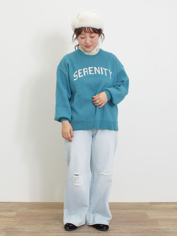 ロゴジャカードニット（トップス/ニット・セーター）【セール