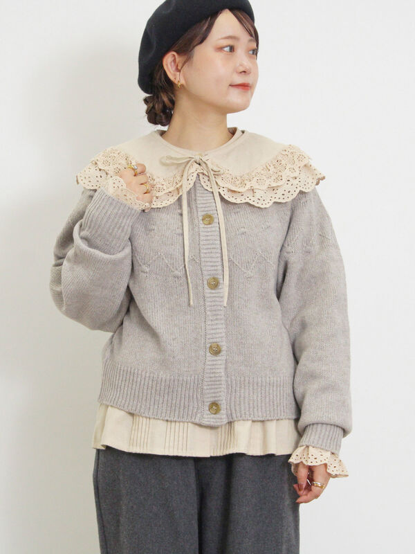 ☆モモゾウ様☆専用出品商品です！ ◎求心風ぽこぽこ2WAYニット（トップス/カーディガン）【セール