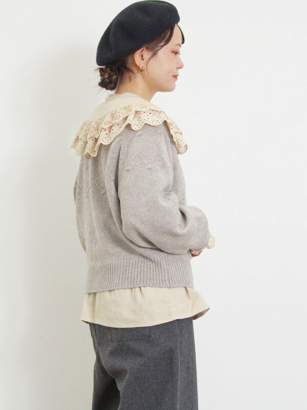 ◎求心風ぽこぽこ2WAYニット（トップス/カーディガン）【セール