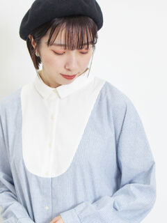 美品 シーマリー プルオーバー トップス ネイビー サイドスリット 日本製 シャツ・ブラウス(ブルー/青系)のセール・アウトレット｜レディース