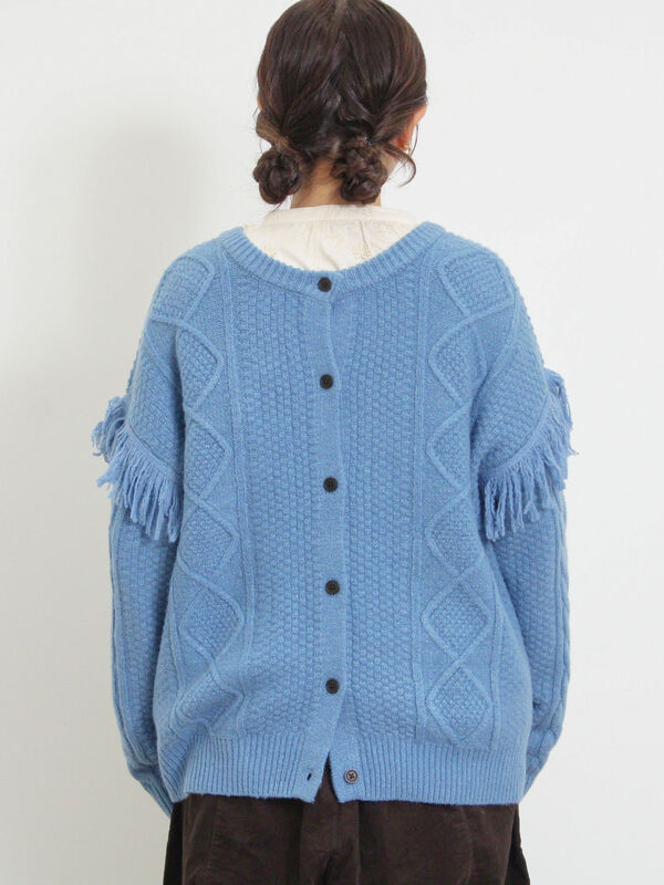 フリンジ前後2WAYニット（トップス/カーディガン）【セール】｜Samansa