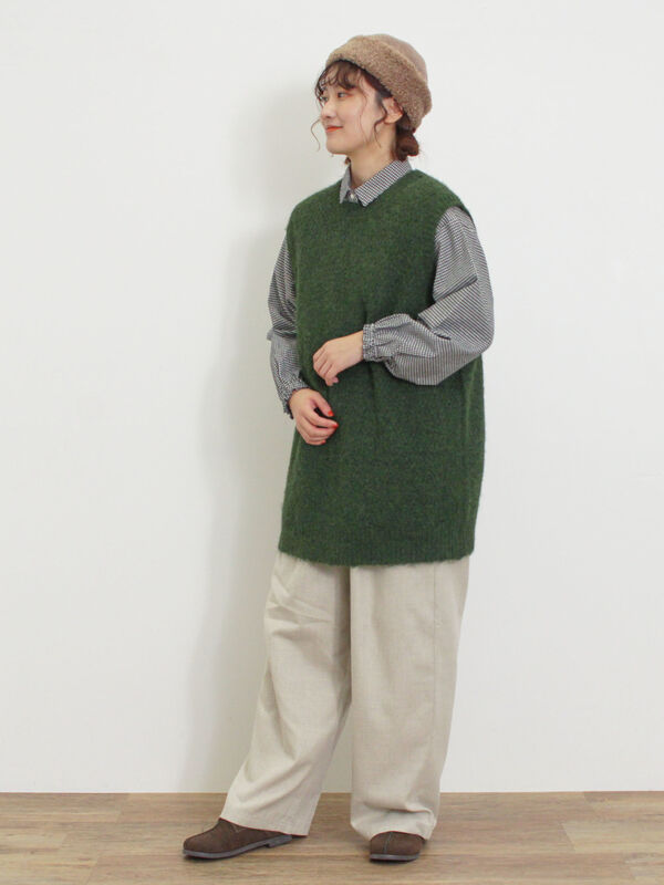 モスグリーン　紬　美品　帯付 モスグリーン 紬 美品 帯付