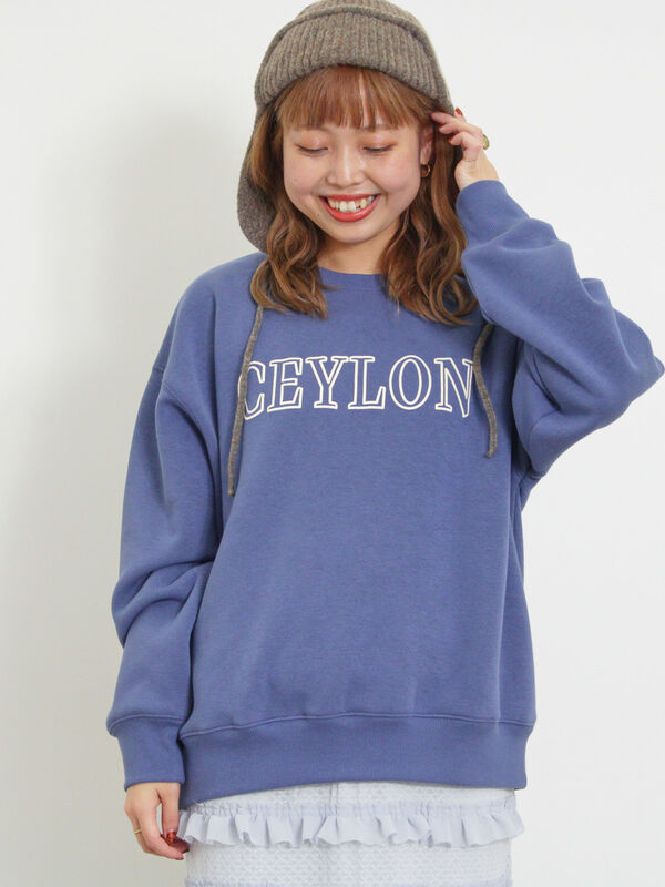 裏ボアロゴプリントスウェット（トップス/カットソー）【セール