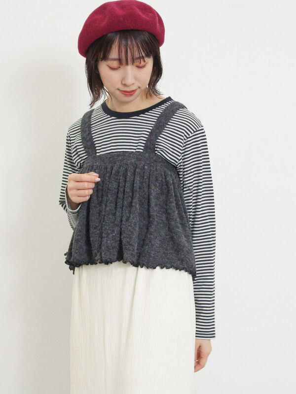 2WAYニットビスチェセットトップス（トップス/カットソー