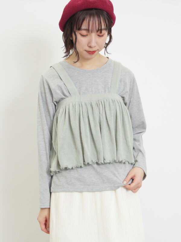 2WAYニットビスチェセットトップス（トップス/カットソー）【セール