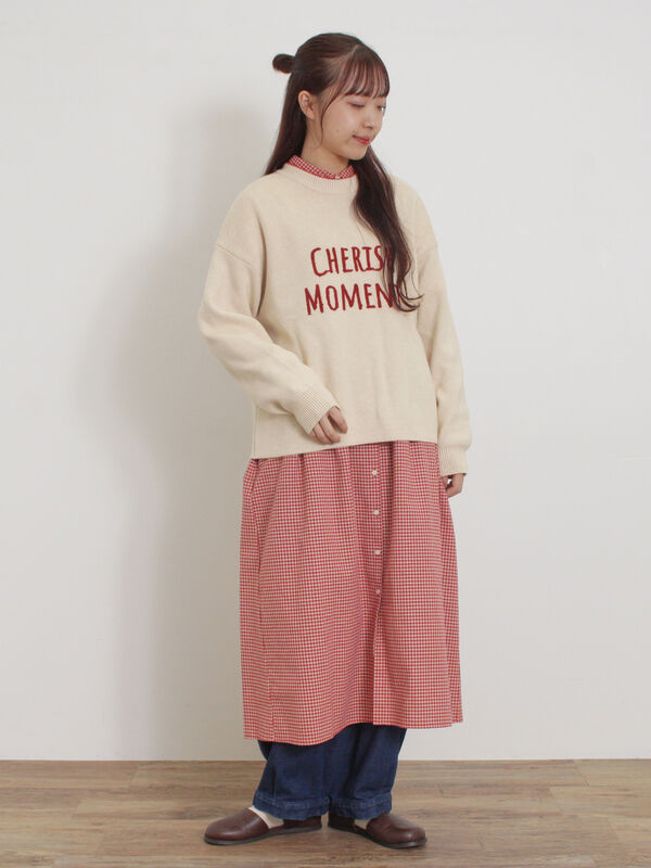 スモーキータッセル11色/22入り ◎レタリング配色ニット（トップス/ニット・セーター）【セール