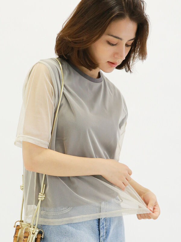 チュールレイヤードカットソープルオーバー（トップス/Tシャツ