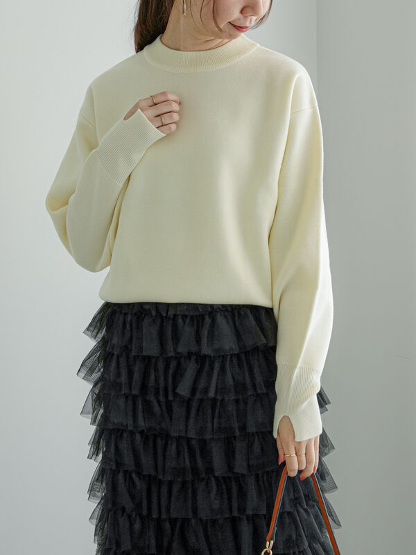 ミラノリブクルーネックニット（トップス/ニット・セーター）【セール