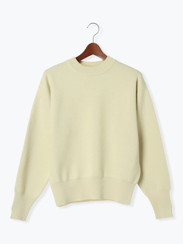 新品❤️アルチビオ❤️イエロー ロゴ入り クルーネックセーター サイズ：36 ARCHIVIO アルチビオ カシミヤ タートルネック 長袖ニット