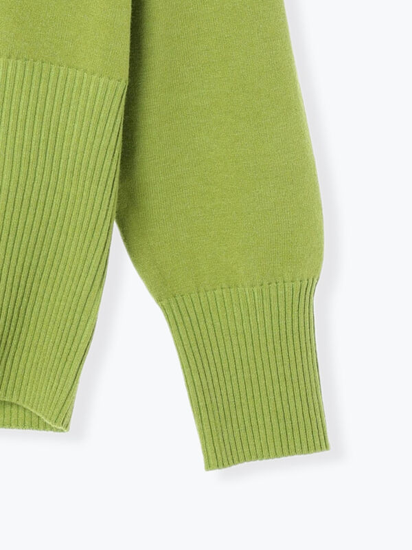 オレボブラ 緑色 刺繍カーディガン ジオメトリック刺繍カーディガン【8月5日(火)15時までの限定価格