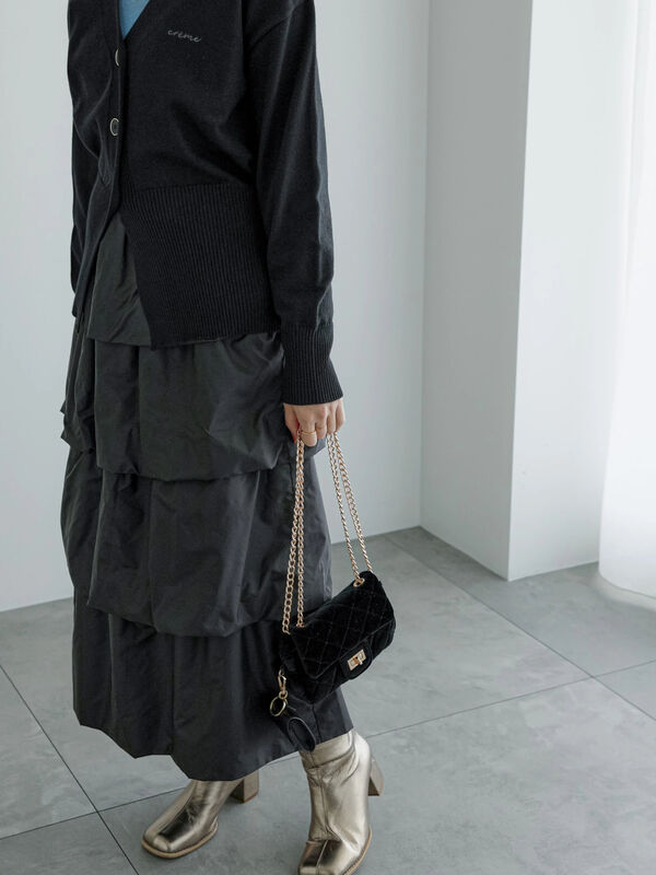 ナイロンタフタティアードタイトスカート（ボトムス/スカート