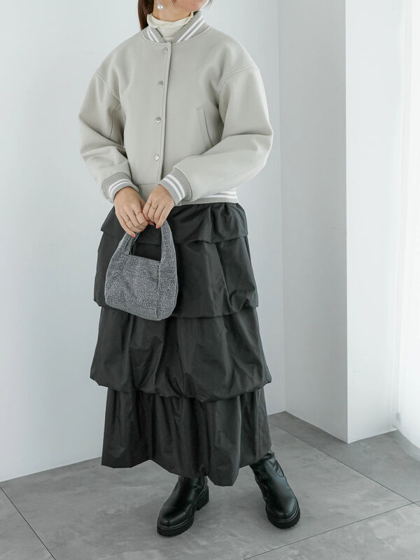 ナイロンタフタティアードタイトスカート（ボトムス/スカート