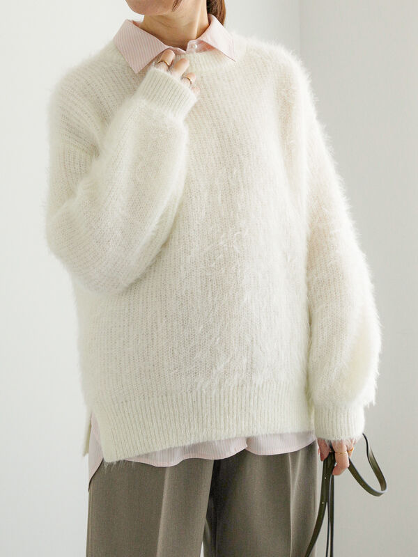 エアリーシャギー畦ニットプルオーバー（トップス/ニット・セーター