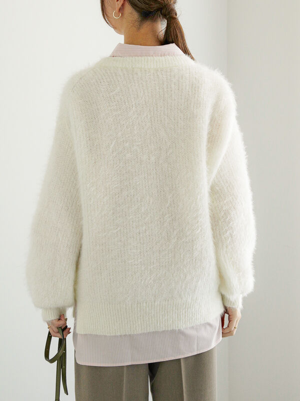 エアリーシャギー畦ニットプルオーバー（トップス/ニット・セーター