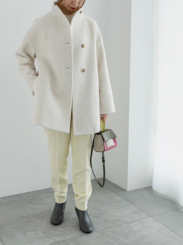 フロントタックカラーパンツ（ボトムス/パンツ）【セール】｜Te chichi