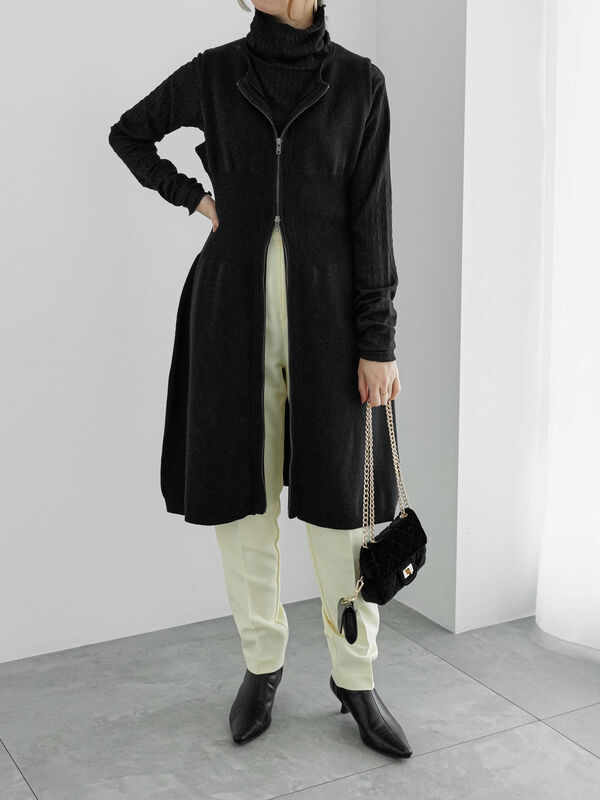 フロントタックカラーパンツ（ボトムス/パンツ）【セール】｜Te chichi