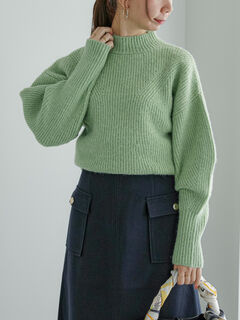 新品❤️CPG スリット入りグリーンスカート バックスリットリブニットタイトスカート 全2タイプ 7色[品番