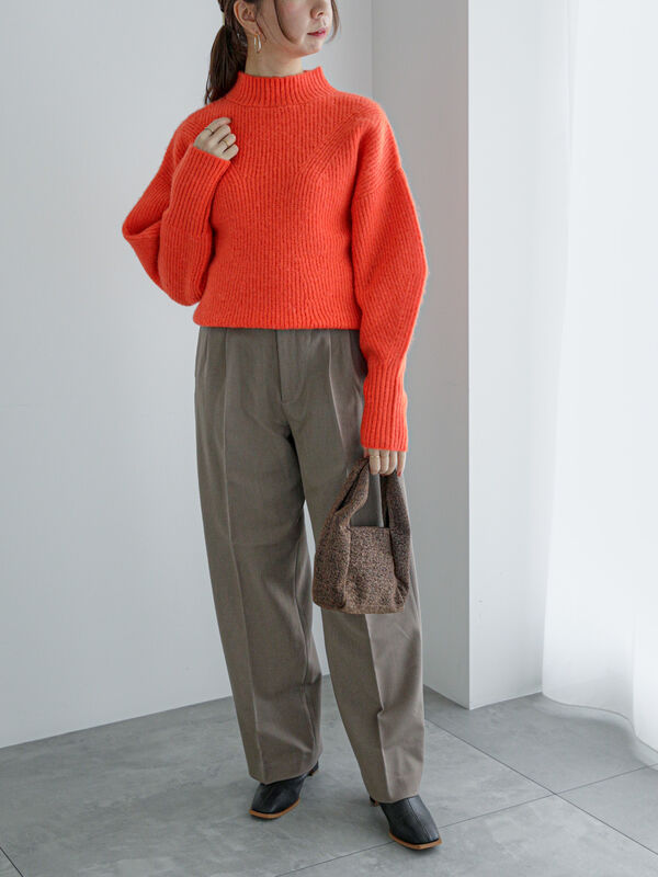 ウエストカーブドルマンスリーブニット（トップス/ニット・セーター