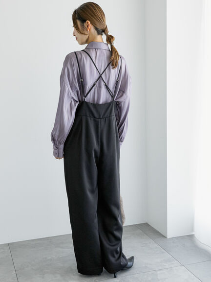 サテンキャミオールインワン（オフホワイト/ブラック）｜Te chichi（テチチ）通販