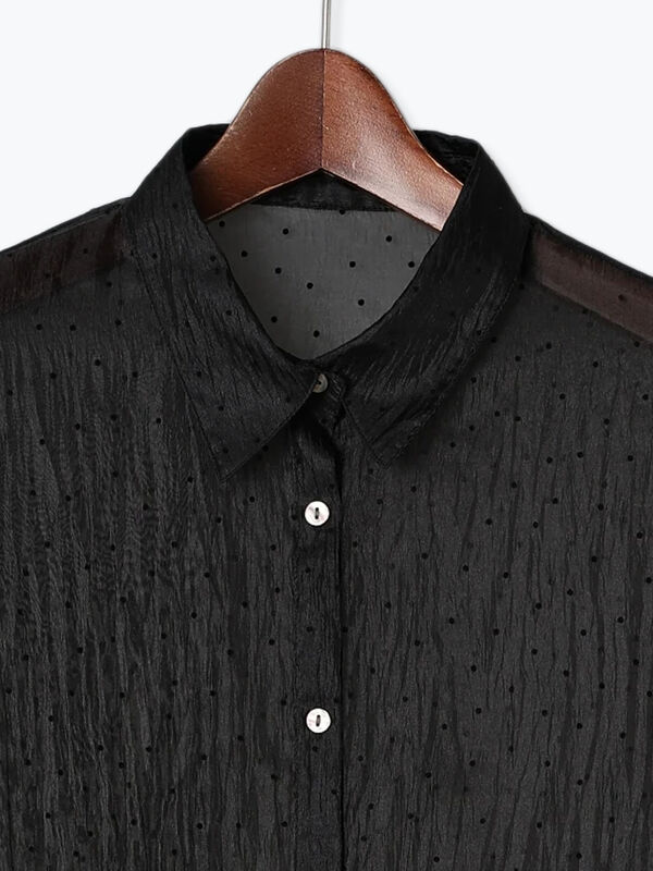 フロッキードットシアーシャツ（トップス/シャツ・ブラウス