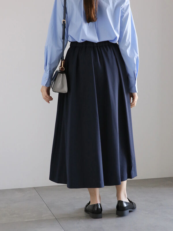 ブラック チュ-ルギャザーたっぷりスカート サイズ36 ギャザースカート スカート ボトムス レディース ロング・(100