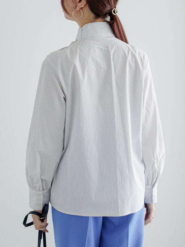 ストライプ2WAYボウタイブラウス（トップス/シャツ・ブラウス