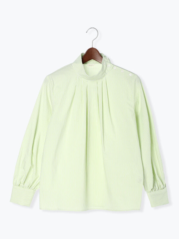 ✨新品未使用✨OHGA✨ボウタイブラウス✨ストライプ♡完売品♡翌日発送♡ レディース ローン ストライプ ブラウス通販 [0201-55169