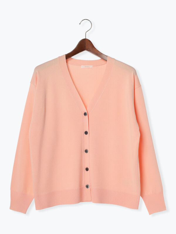 12G天竺Vネックミドルカーディガン（トップス/カーディガン）【セール