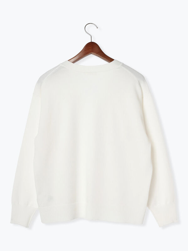 12G天竺Vネックミドルカーディガン（トップス/カーディガン）【セール