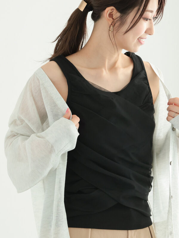 クロスチュールタンクトップ（トップス/カットソー）【セール】｜Te