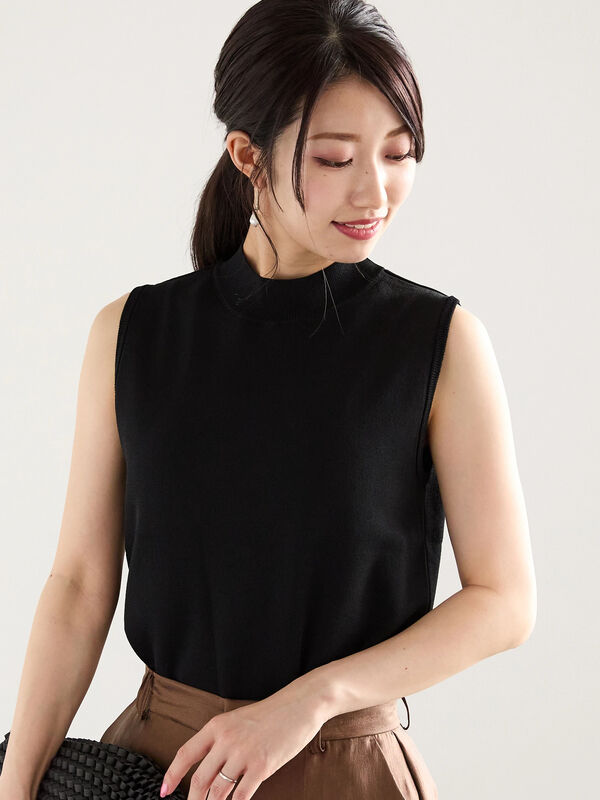 ハイネックノースリーブニット（トップス/ニット・セーター