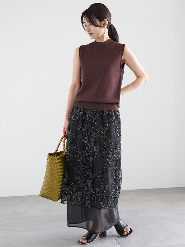 ハイネックノースリーブニット（トップス/ニット・セーター