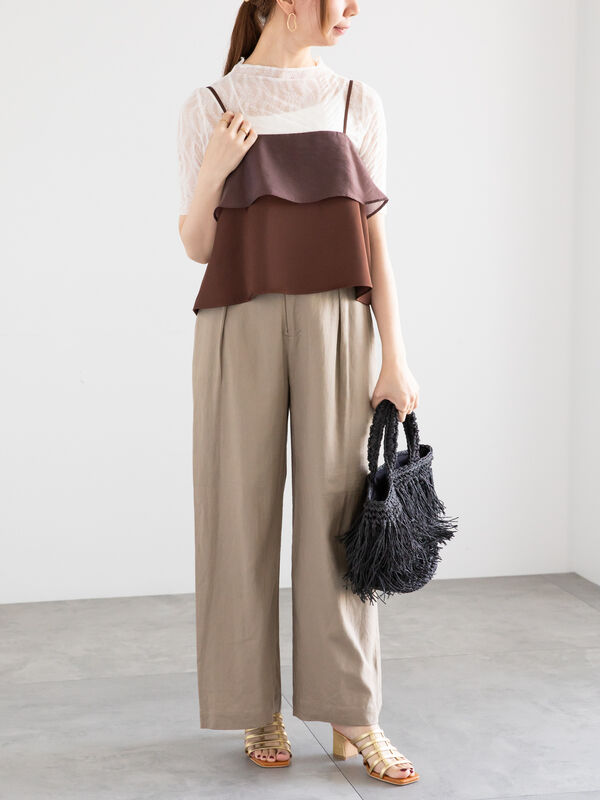 なおちゃ シアーレース5分袖トップス（トップス/カットソー）｜Te chichi