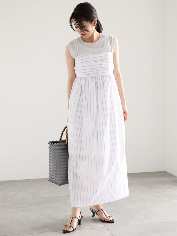 ストライプベアワンピース（ワンピース/ワンピース）【セール】｜Te