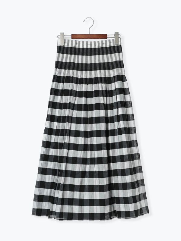 ブルーレーベル リバーシブル ロングスカート チェック ブラック レッド ブルーレーベル リバーシブル ロングスカート チェック ブラック
