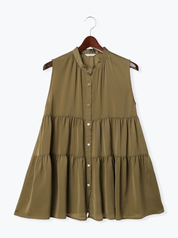 ちぃです シルキーサテンティアードブラウス（トップス/シャツ・ブラウス