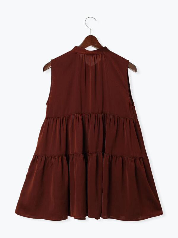 シルキーサテンティアードブラウス（トップス/シャツ・ブラウス