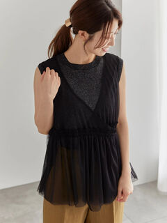 完売✳︎girlish 袖ギャザー2way ブラウス✳︎ブラミンク　enfold 接触冷感】前後2WAYギャザーブラウス（半袖） - ベルーナ【公式】