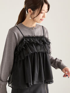 9/20値下げ　45R スーピマオーガニックバチストのレースブラウス 2 45R スーピマオーガニックバチストのレースブラウス 2 45R