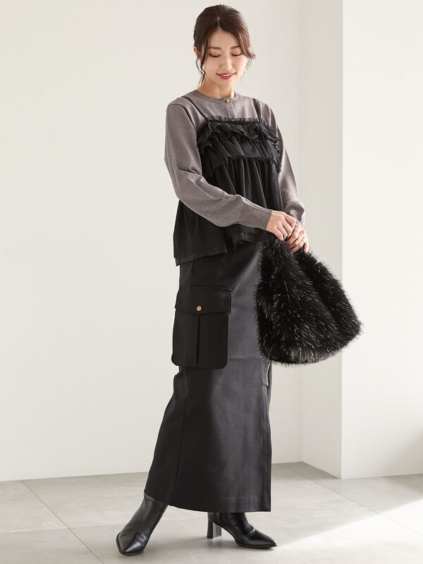 チュール×オーガンジーキャミブラウス（トップス/シャツ・ブラウス