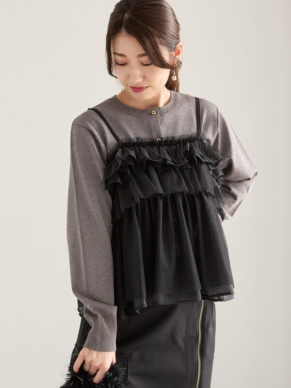 チュールキャミブラウス SNIDEL｜Sustainableチュールキャミブラウス | Rakuten Fashion