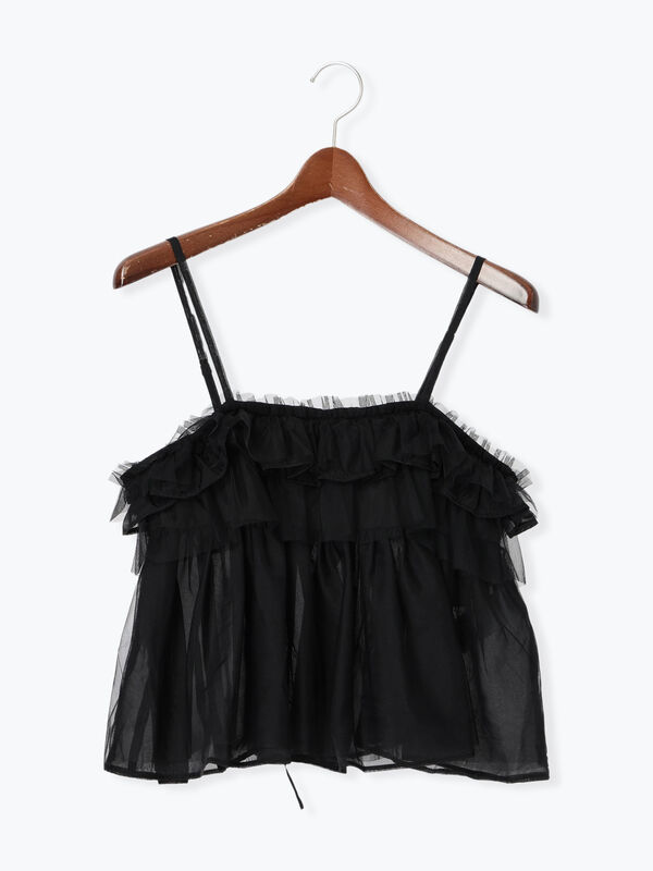 チュール×オーガンジーキャミブラウス（トップス/シャツ・ブラウス