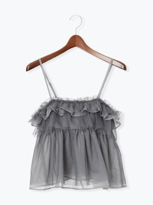 チュール×オーガンジーキャミブラウス（トップス/シャツ・ブラウス