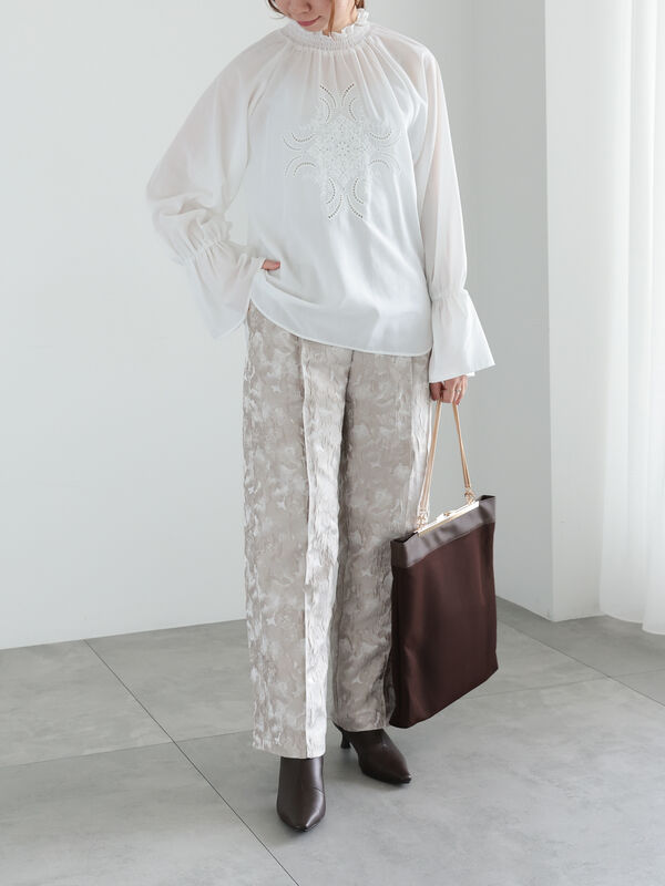 フロントエンブロイダリーブラウス（トップス/シャツ・ブラウス