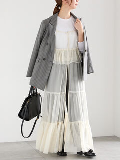 更に値下げしました❣️レオナール　カンカン素材　Mサイズ LEONARD - 近年美品 LEONARD レオナール カンカン ストレッチ 花